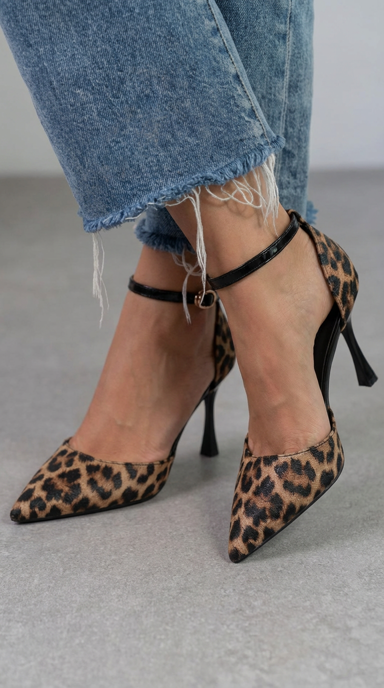 Leona | Escarpins à talon fin avec motif léopard