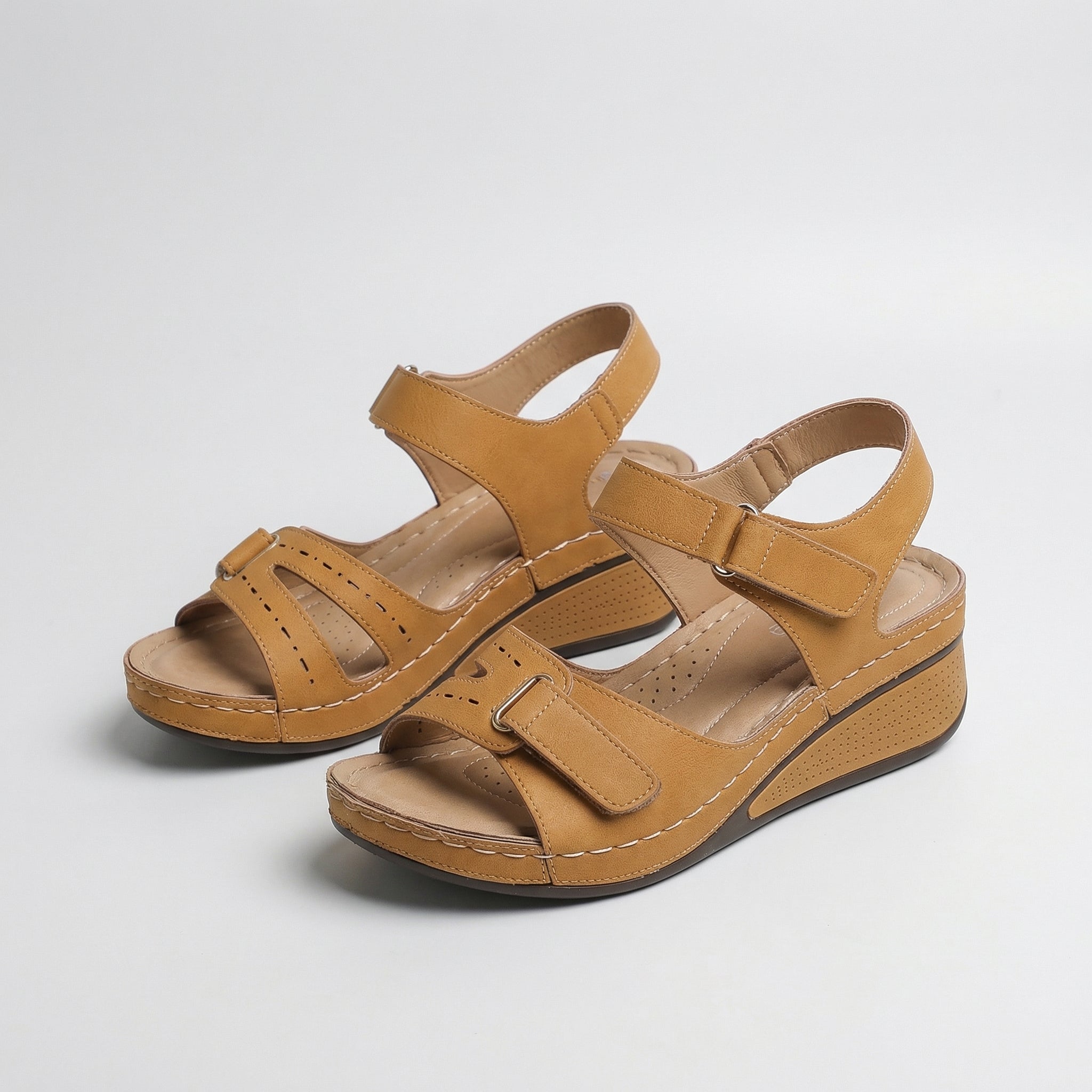 Sandy™ | Sandales orthopédiques confortables avec talon compensé