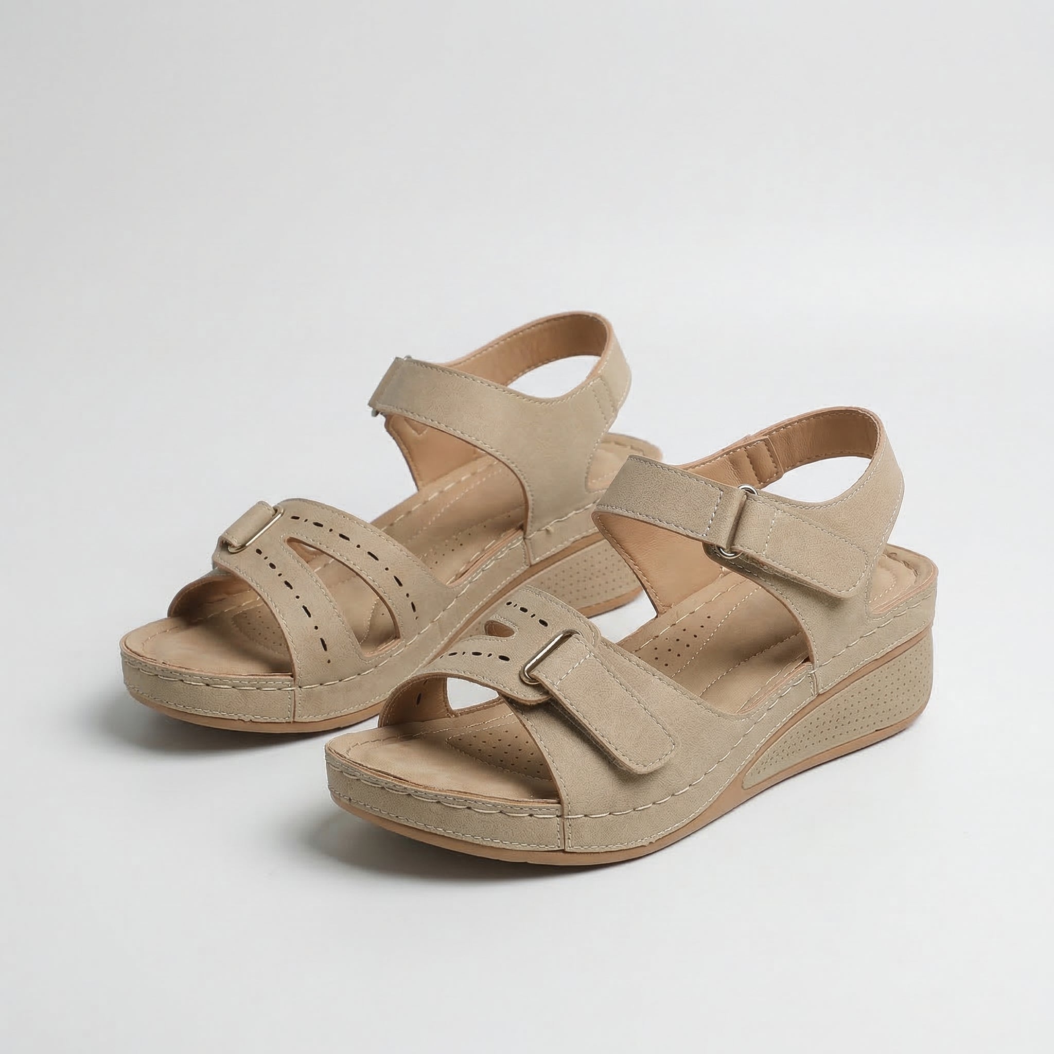 Sandy™ | Sandales orthopédiques confortables avec talon compensé