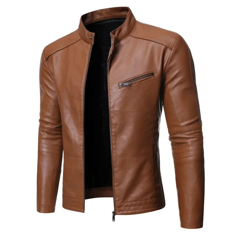 Élégante Veste En Cuir
