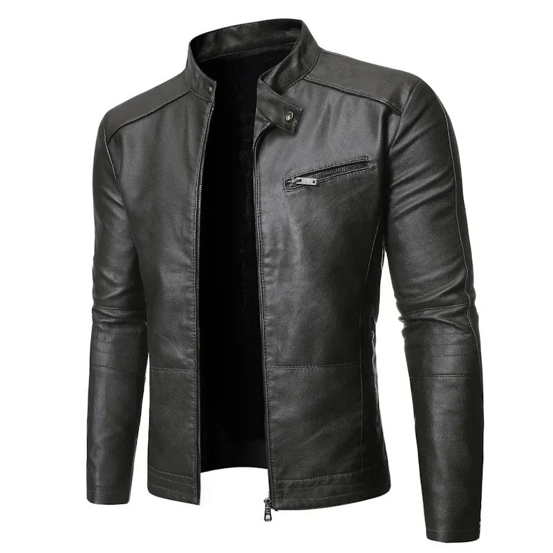 Élégante Veste En Cuir