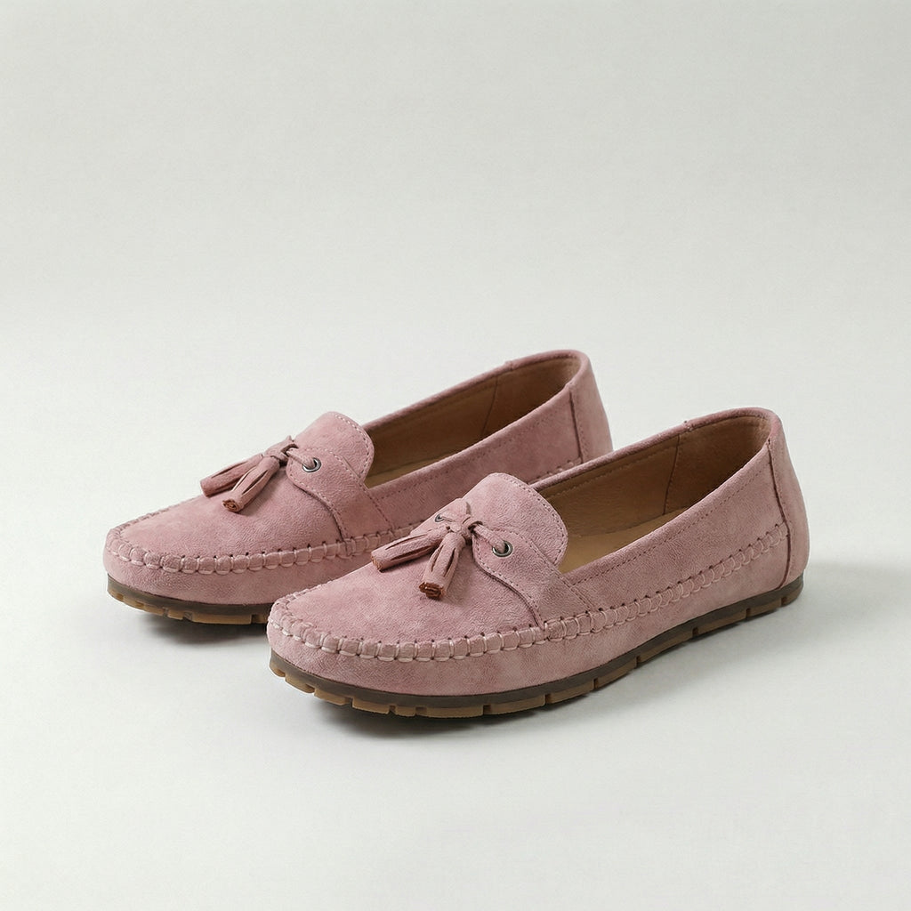 Nadine™ | Mocassins classiques avec détail pompons