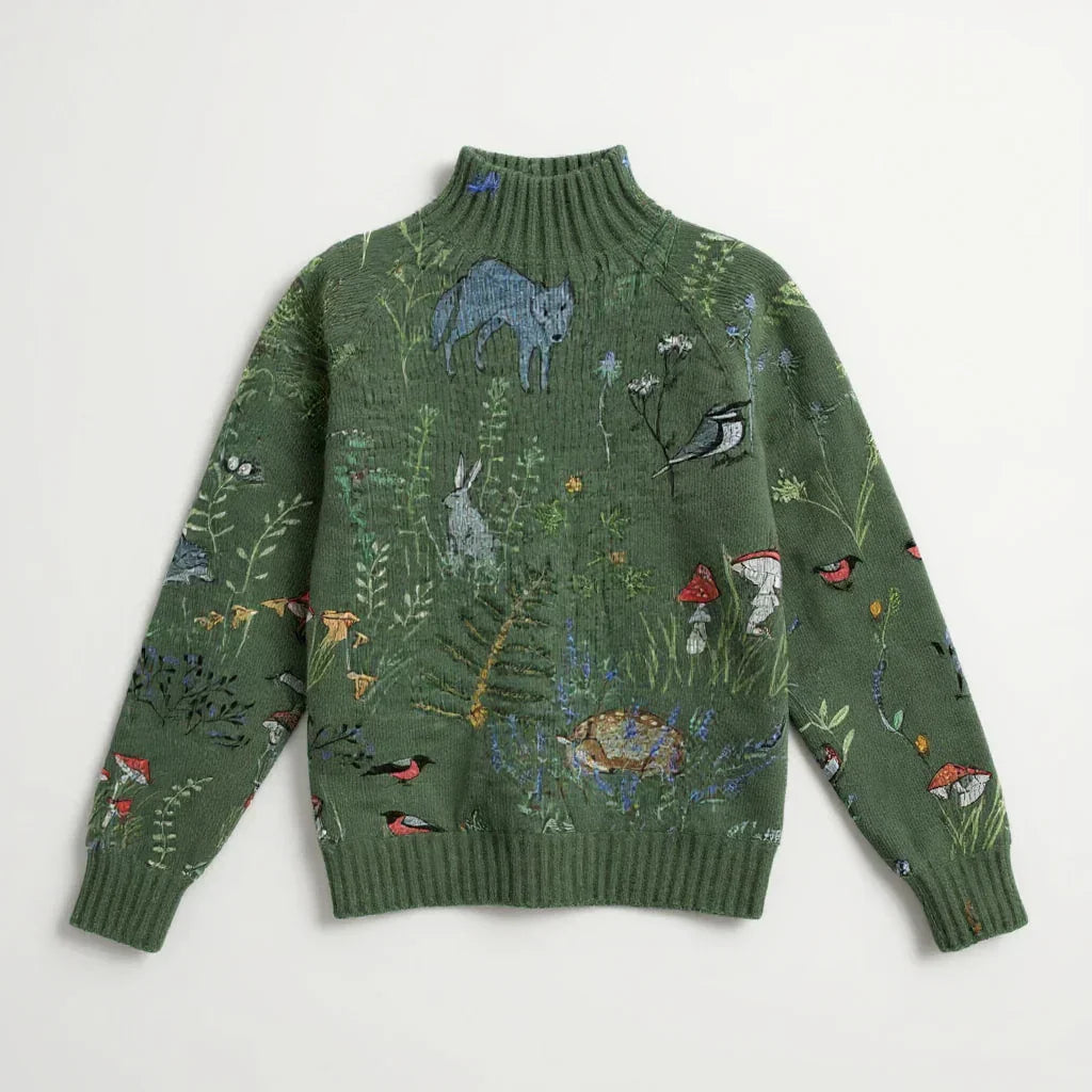 Apolline | Pull Brodé Jardin Sauvage  - Édition limitée